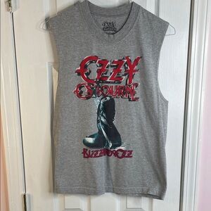 Gray Ozzy Osbourne Sleeveless Graphic Tee